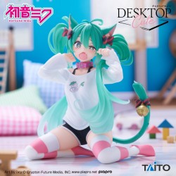 Фигурка Taito Хатсуне Мику Desktop Cute Figure Nekomimi Cat Ear T-shirt Ver.