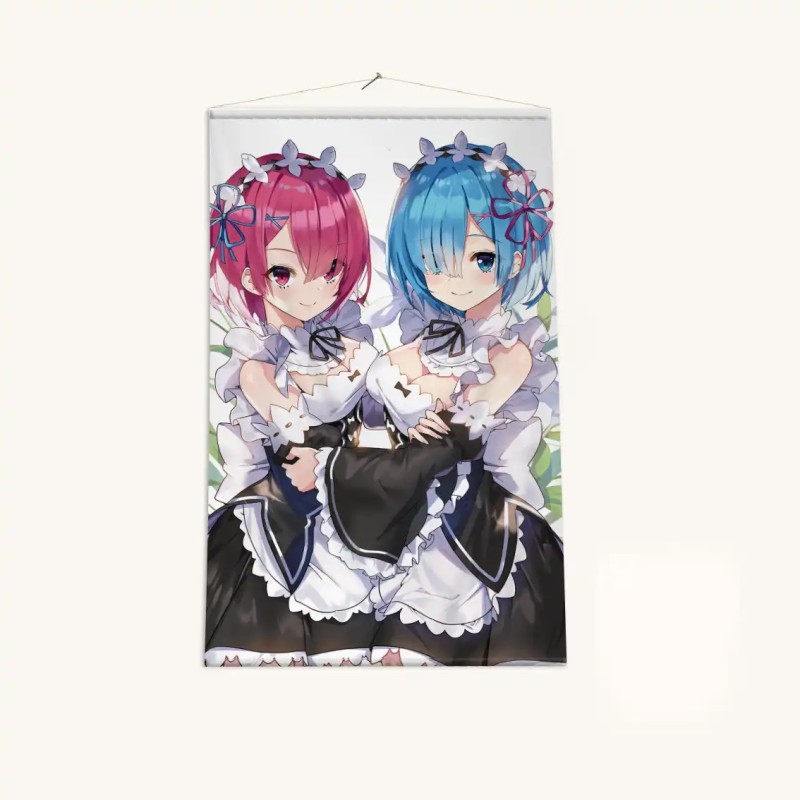 Гобелен Рем та Рам «Re:Zero» Переродження: Життя з нуля в іншому світі Гобелен Рем та Рам «Re:Zero» Переродження: Життя з нуля в іншому світі
