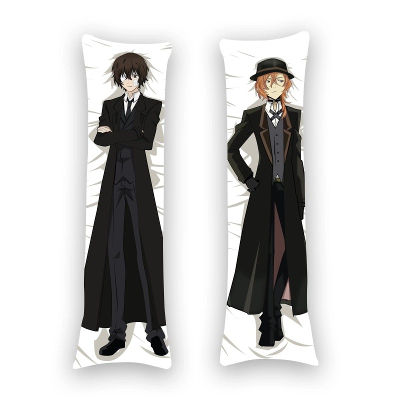 Дакимакура Великий из бродячих псов “Bungou Stray Dogs” Осаму Дазай и Чуя Накахара